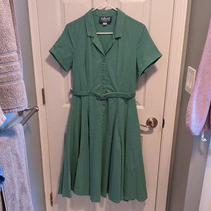 COLLECTIF MAINLINE CATERINA PLAIN SWING DRESS